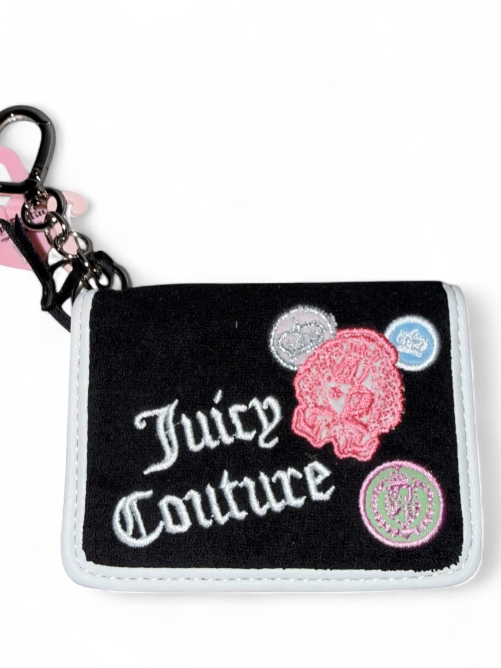 Juicy Couture “Girls Rule” Small  Black Velvety Bi-fold Wallet - NWT